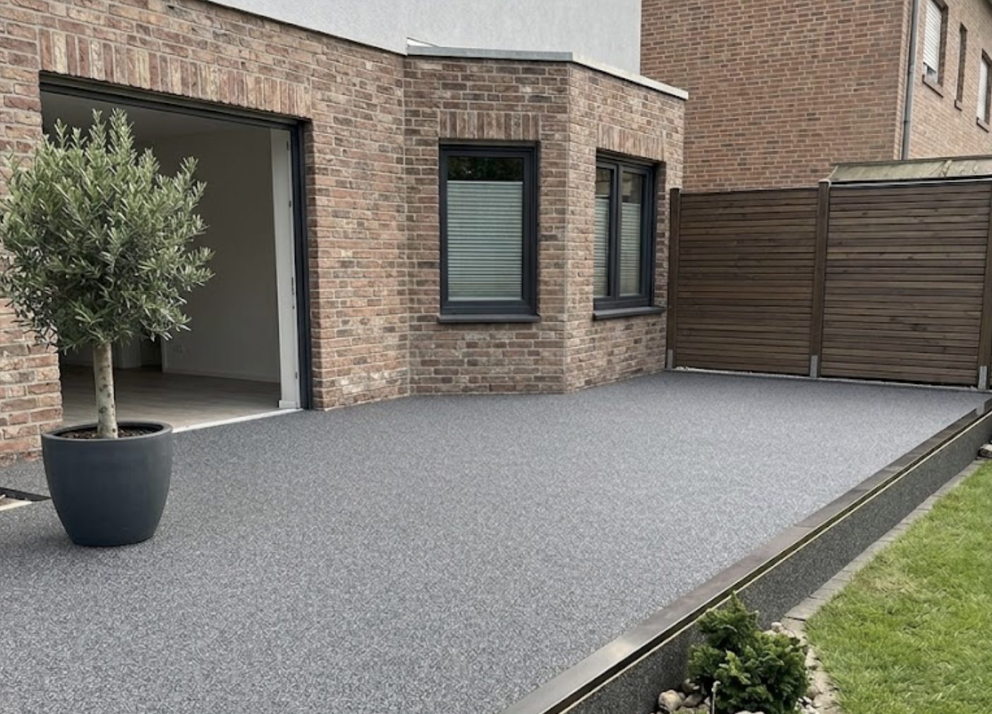 Terrassensanierung Hamburg mit Steinteppich